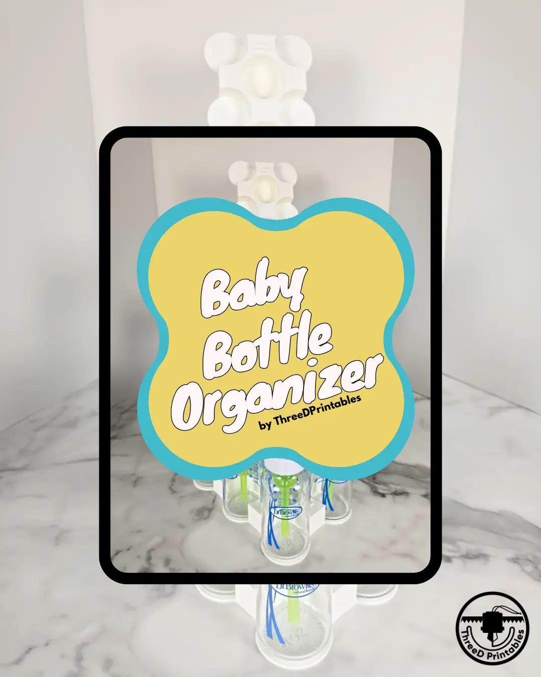 Baby Bottle Drawer Organizer Insert | Custom Bottle Holder for Target Drawer | Keeps Bottles Upright