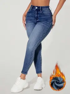 Women's High-Waisted Denim Jeans, Slim-Fitting Stretchy Pants for Women, Comfortable & Stylish Daily Wear