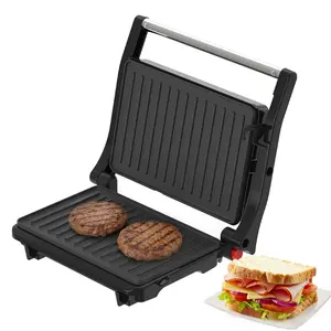 MIRASTON Compact 3-in-1 Panini Press & Indoor Grill, 760W Perfect for 1-2 People, Adjustable Temperature (356°F-428°F), Non-Stick Plates, Easy-Clean Design, Space-Saver