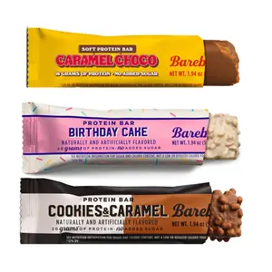 Barebells Protein Bars, Cookies & Caramel, Birthday Cake, Caramel Choco, 9 Count, 20g Protein, 1g Total Sugars, On-The-Go