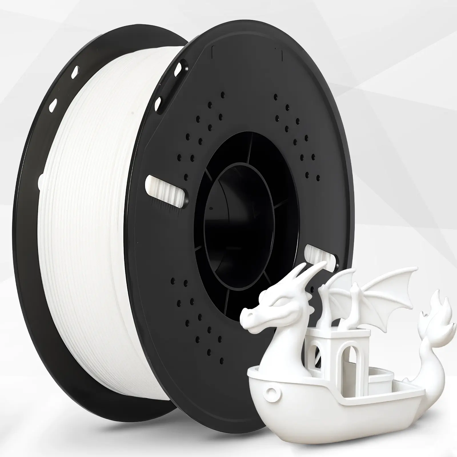 Epelay PLA+ 3D Printer Filament 1kg Spool Strong Smooth No Clog Easy Print Material in Black White Red Gray & Blue for DIY Projects Models Eco Friendly Safe