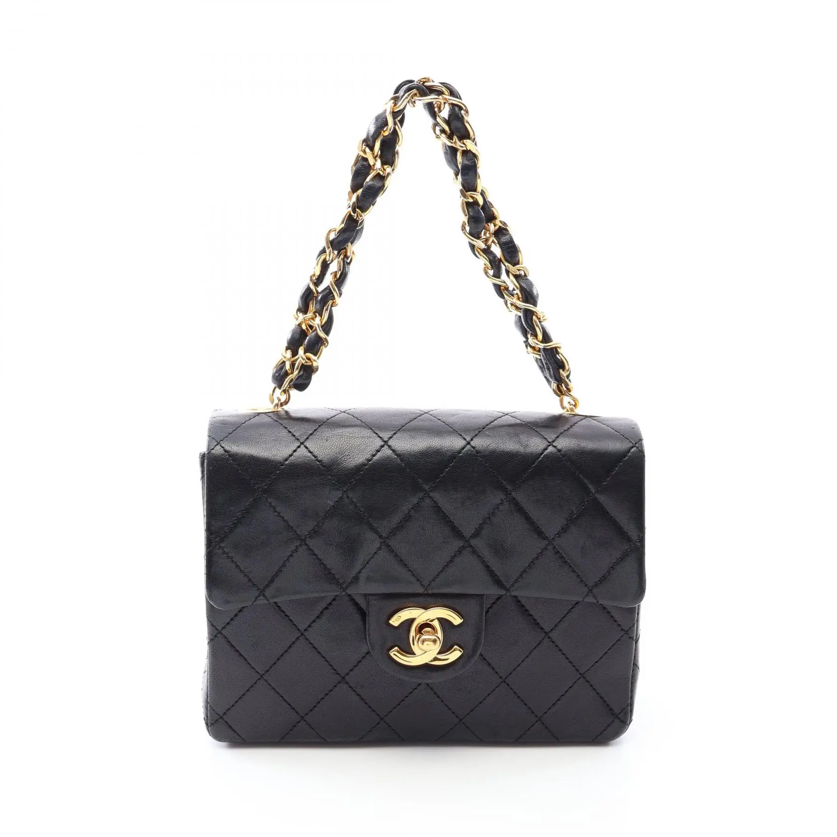 Pre-owned CHANEL Lambskin Shoulder Bags Mini Matelasse Handbag