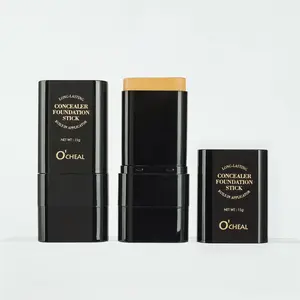 Long Lasting Matte Foundation Stick with Brush, 1 Count Moisturizing Formula Natural Longwear Makeup Concealer Stick, Hydrating Flawless Coverage, Full Coverage Flawless Makeup Cream for Women, Cosmetic