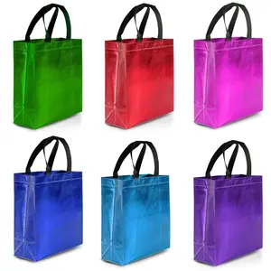 Gift Bag with Handle, 12pcs Reusable Gift Bag, Gift Wrapping Supplies for Birthday, Wedding, Party, Party Gift Packs