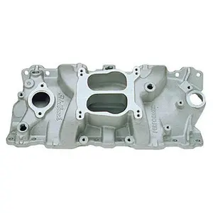 212 MAIN EDELBROCK 2701 Performer Intake Manifold, Aluminum, Dual Plane, Natural Finish, Single Carb, +5 Hp Power Boost