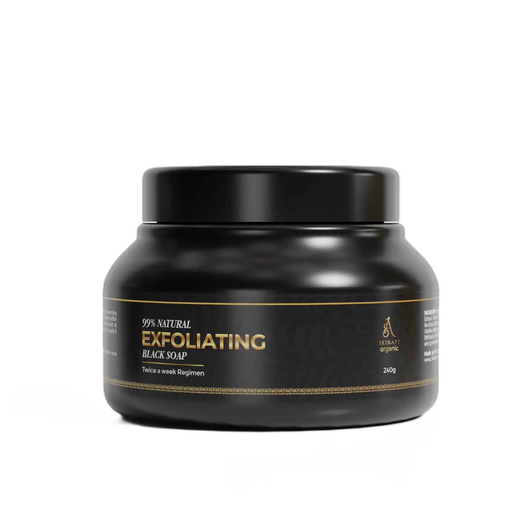 EXFOLIATING HAND CRAFTED BLACK SOAP - FOR BODY