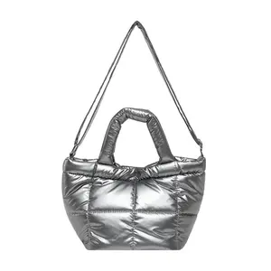 Women’s Puffer Bag, Simple Winter Handbag with Elegant Design, Soft Quilted Tote & Crossbody, Minimalist Cozy Style for Cold Season