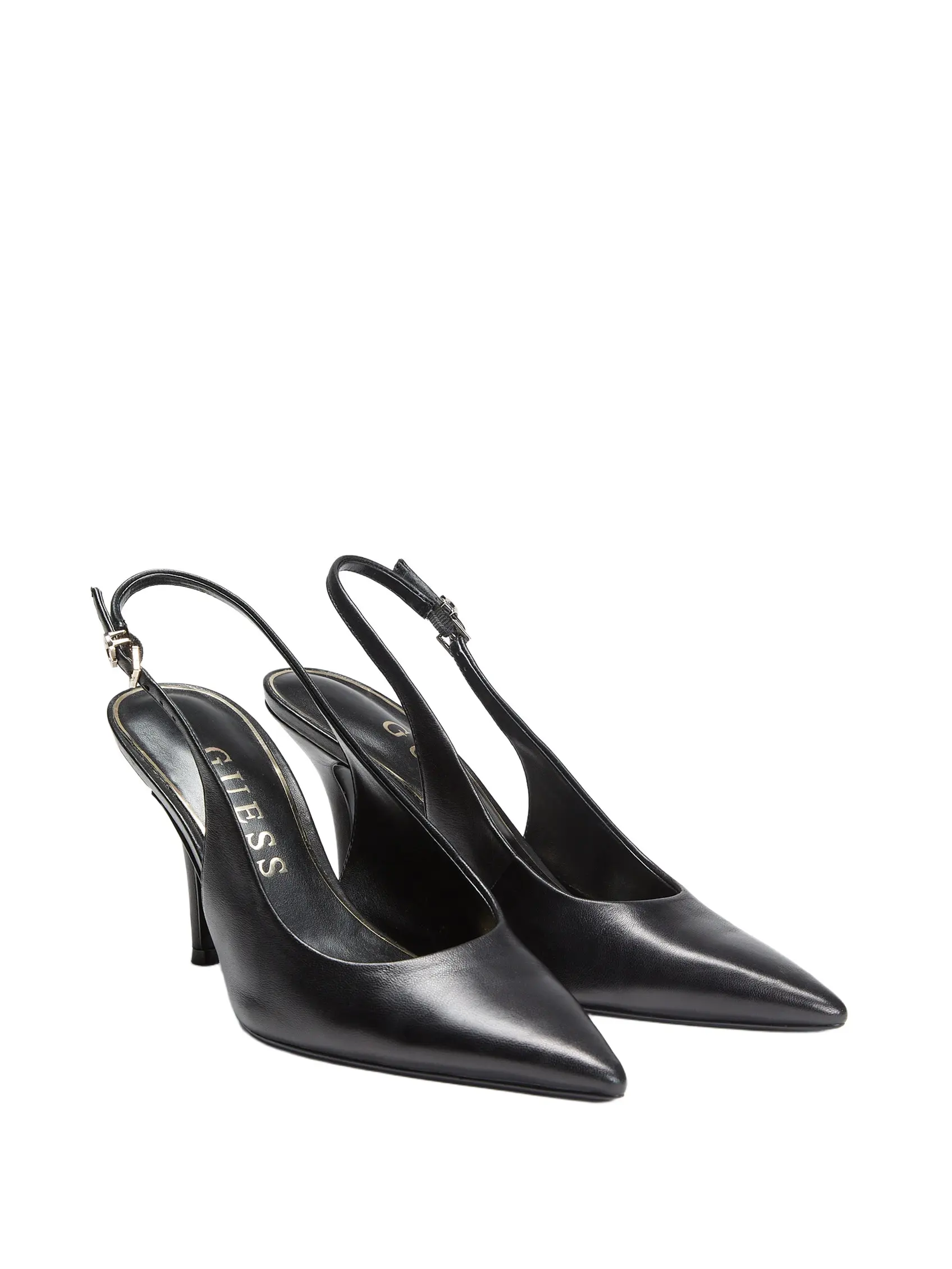 GUESS Female Princelsa Leather Slingback Pumps