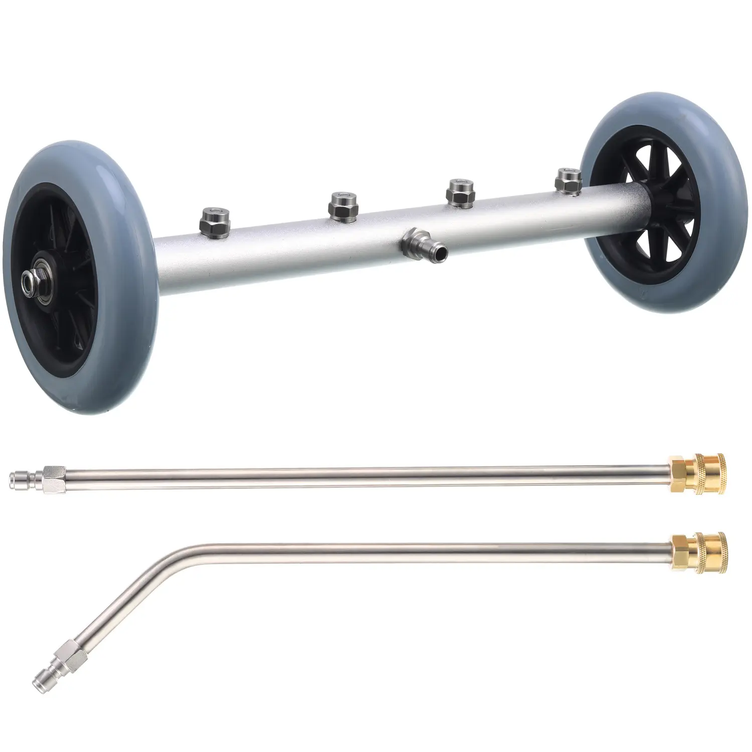 Pressure Washer Undercarriage Attachment - Heavy Duty Cleaning Tool, 16-in Size, Straight Extension Wands (3 lbs), 4000 PSI Max, Hot/Cold Water Compatible, for Cars, Trucks, Father's Day Gift, Trailers