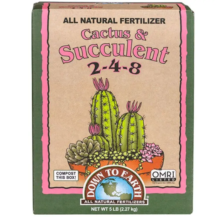 Down to Earth Cactus and Succulent OMRI Certified Organic fertilizer for Planting 1lb