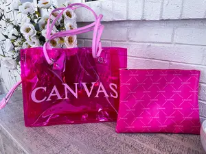 Canvas Beauty Jelly Tote- Transparent Luxury Everyday and Travel Bag