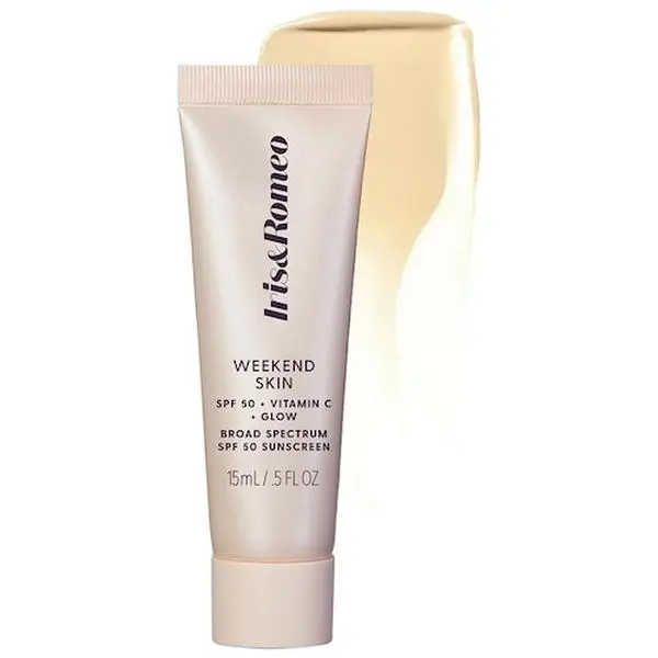 Iris&Romeo  Mini Weekend Skin SPF 50 Instant Glow Tinted Mineral Sunscreen with Vitamin C + Niacinamide