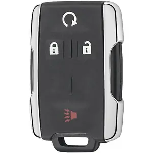 Fob Replacement Compatible with Chevrolet Silverado Colorado GMC Tahoe Suburban Sierra Canyon Yukon 2014 2015 2016 2017 2018 2019 2020 4 Buttons 1PC less Entry Fob Shell Cover Case