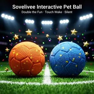 Sovelivee Soulful Interactive Soccer Ball – Infused with Life, Made to Cherish. Automatic Rolling Pet Toy, Loyal Brave Guardian 2026 Edition, Rechargeable & Durable, for Your Beloved Companion dog
