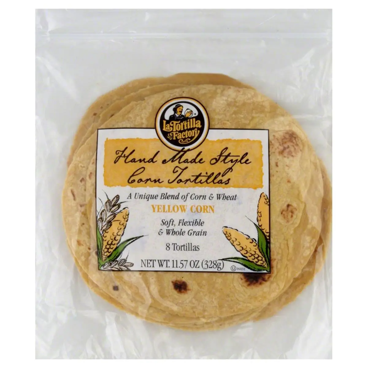 212 MAIN Handmade Yellow Corn Tortillas - 12-Pack, 11.57 oz, Corn-Infused, Natural Ingredients Gourmet Kitchen Food