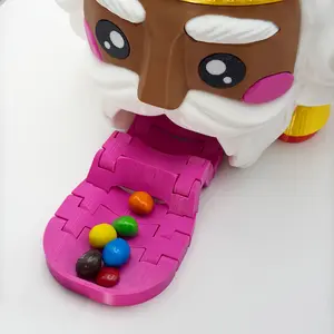 Fun & Festive Nutcracker Candy Dispenser with Vibrant Pink Base and Colorful Candy Storage Perfect for Holiday Gifting