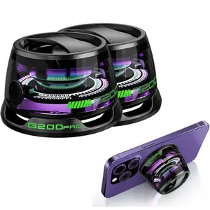 G200 Mini Tool Box Bluetooth Speaker, Transparent Metal Compact Design with Lanyard, BT 5.3 Fast Pair, Magnetic Mount, RGB Colorful Lights, AUX Input, Portable Subwoofer for Smartphone, TikTok Live & Daily Audio