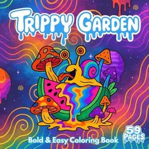 Trippy Garden: Bold & Easy Coloring Book for Adults and Teens – Psychedelic Designs to Relax and Relieve Stress