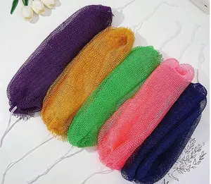 Authentic African Exfoliating Net Sponge, Your Ultimate Shower Back Scrubber, Gently Remove Dead Skin & Dirt, Reveal Silky Smooth Glowing Skin, Stretchable to 5ft for Full Body Cleanse, Viral Skincare Must-Have