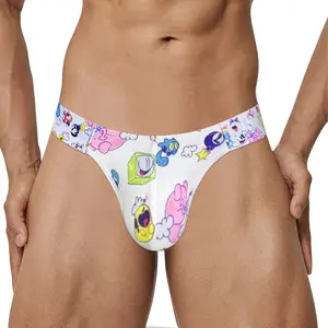 Sexy Modal Graffiti Printed Men Underwear Briefs Bikini Man Sissy Panties Male Underpants Gay Butt Lift Jockstrap