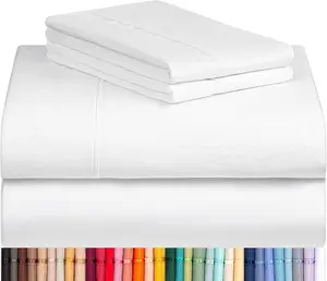 LuxClub 4PC Sheet Set Sheets - Wrinkle Free Cooling Bed Sheets Hotel Bedding for Women, Men, Kids & Teens