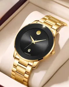 Elegant women’s quartz wristwatch in gold, featuring a sapphire glass dial; suitable for everyday wear, stylish pairing, perfect commemorative gift; gold-plated women’s watch.