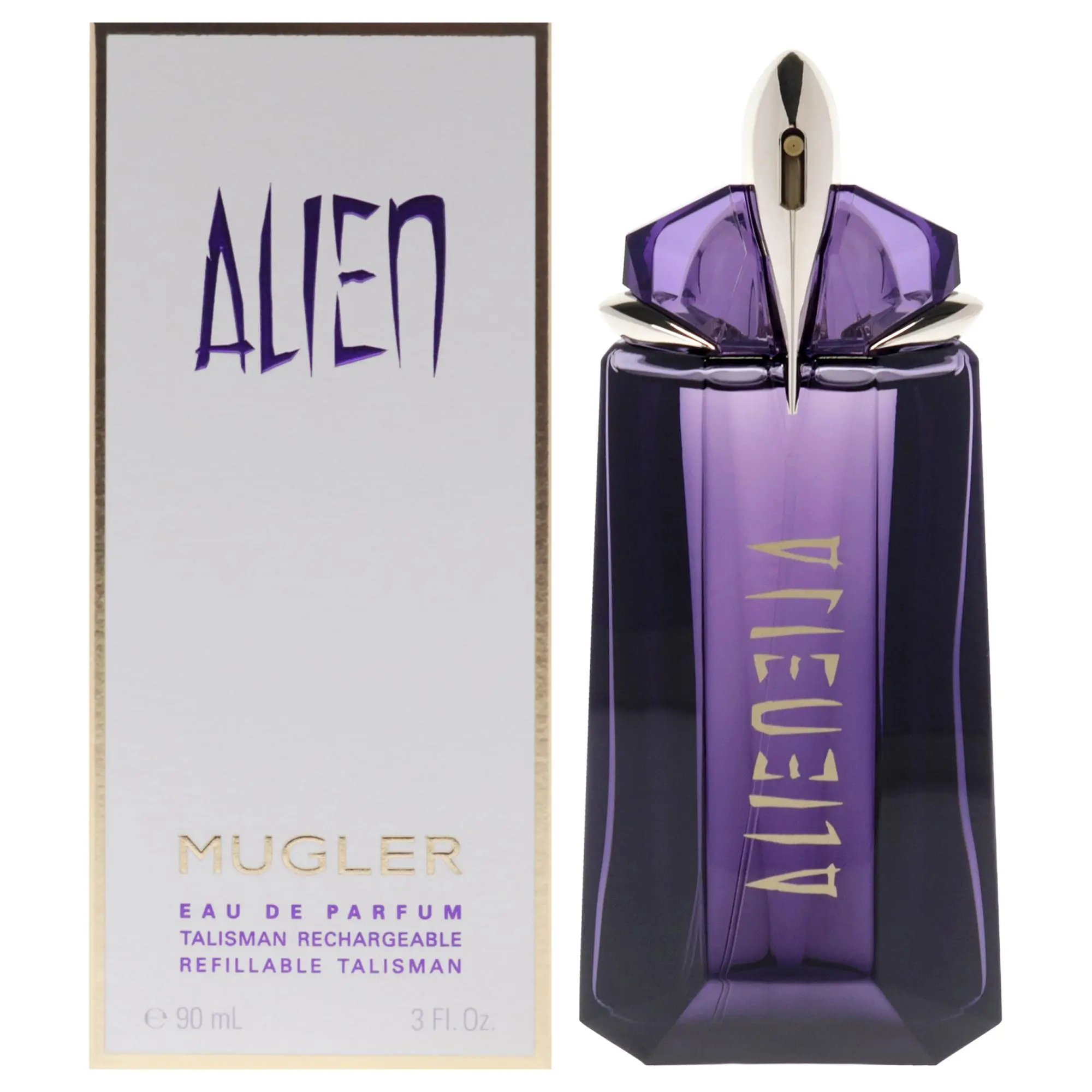 Mugler Alien 3.0 EDP Refillable 3oz – Luminous Jasmine & Amber Wood | The Ultimate Futuristic Feminine Icon