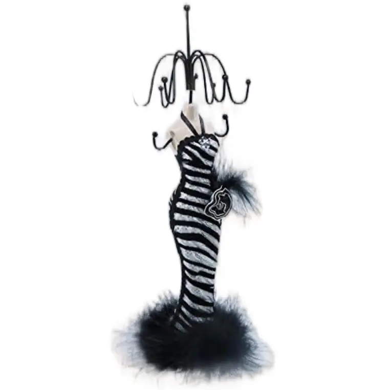 Zebra Mannequin Jewelry Holder, Accessory Organizer Rack, Fashion Room Accessories Decor