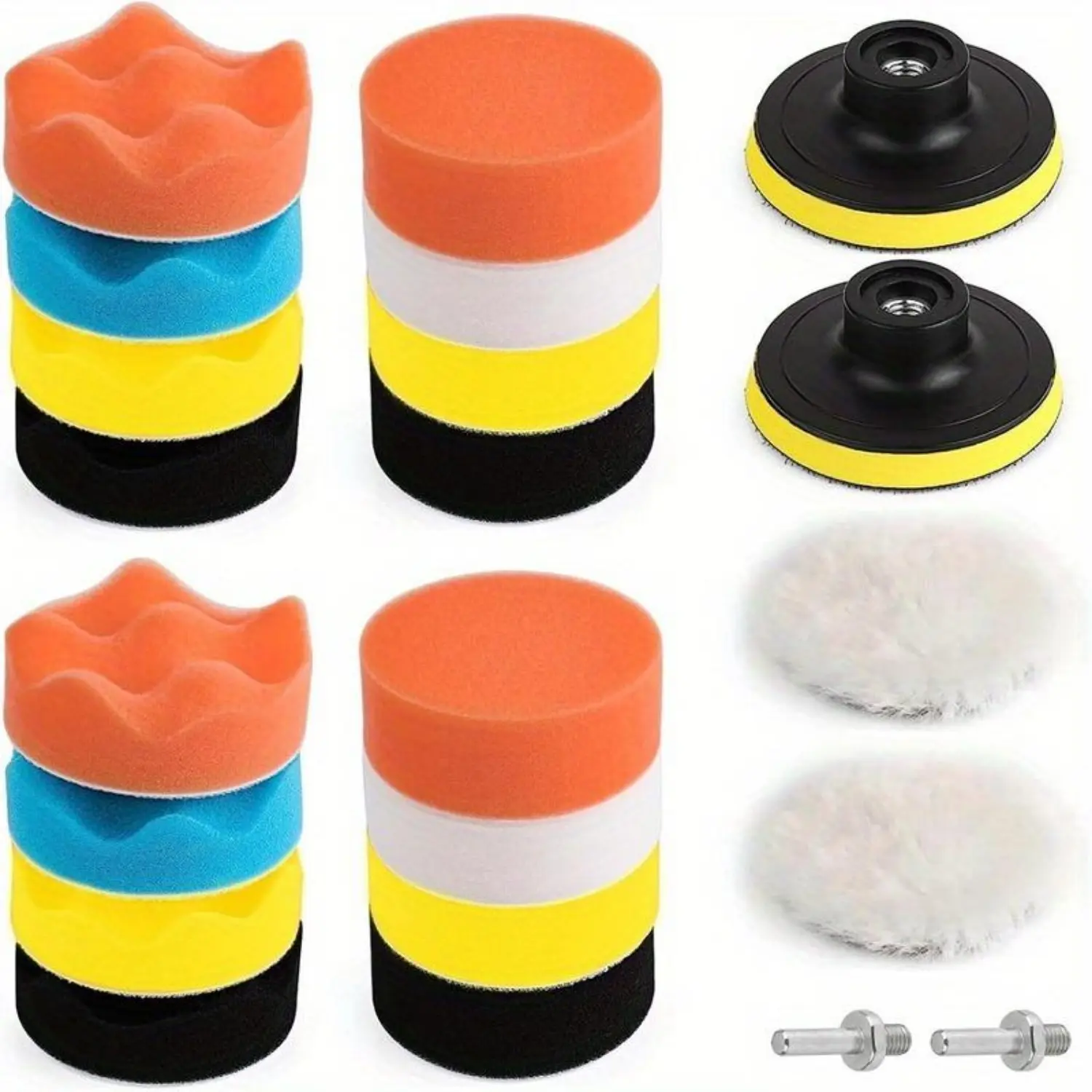 Car Buffer Polisher, 22-Pcs Polishing Pad Kit 3-in Mini Buffer Polisher Kit for Drill Buffing Pads for Car Detailing Sanding Polishing Waxing & Sealing Glaze Tools cars accessories
