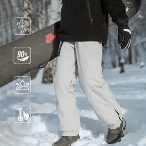 Hard Shell Ski Down Pants Winter - 90% Duck Down, Multi-Layer Heat Retention, Warm Pants for Skiing & Snow Activities