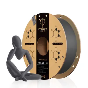 iPCON PPA GF 250g Trial Size 3D Printing Filament, 1.75mm Random Color Glass Fiber Insulated PPA 3D Printer Filament, Heat & Moisture Resistant, Low Warpage & Anti-Creep, Balanced Rigidity & Toughness, High Speed Printing PPA-GF Filament for Testing