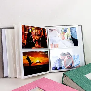 Photo Album 200 Pockets for 4X6 Photos Fabric Cover Photo Books Slip-In Picture Albums Family Moments And Memories  Does not apply