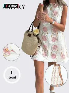 Women's Summer Casual Slim Fit Floral Dress, Boho Casual Fashion, Sleeveless Loose Style, Perfect for Daily Wear & Travel, Comfortable Women's Clothing, Bohemian Casual Wear, Casual Boho Soft, Casual Dresses