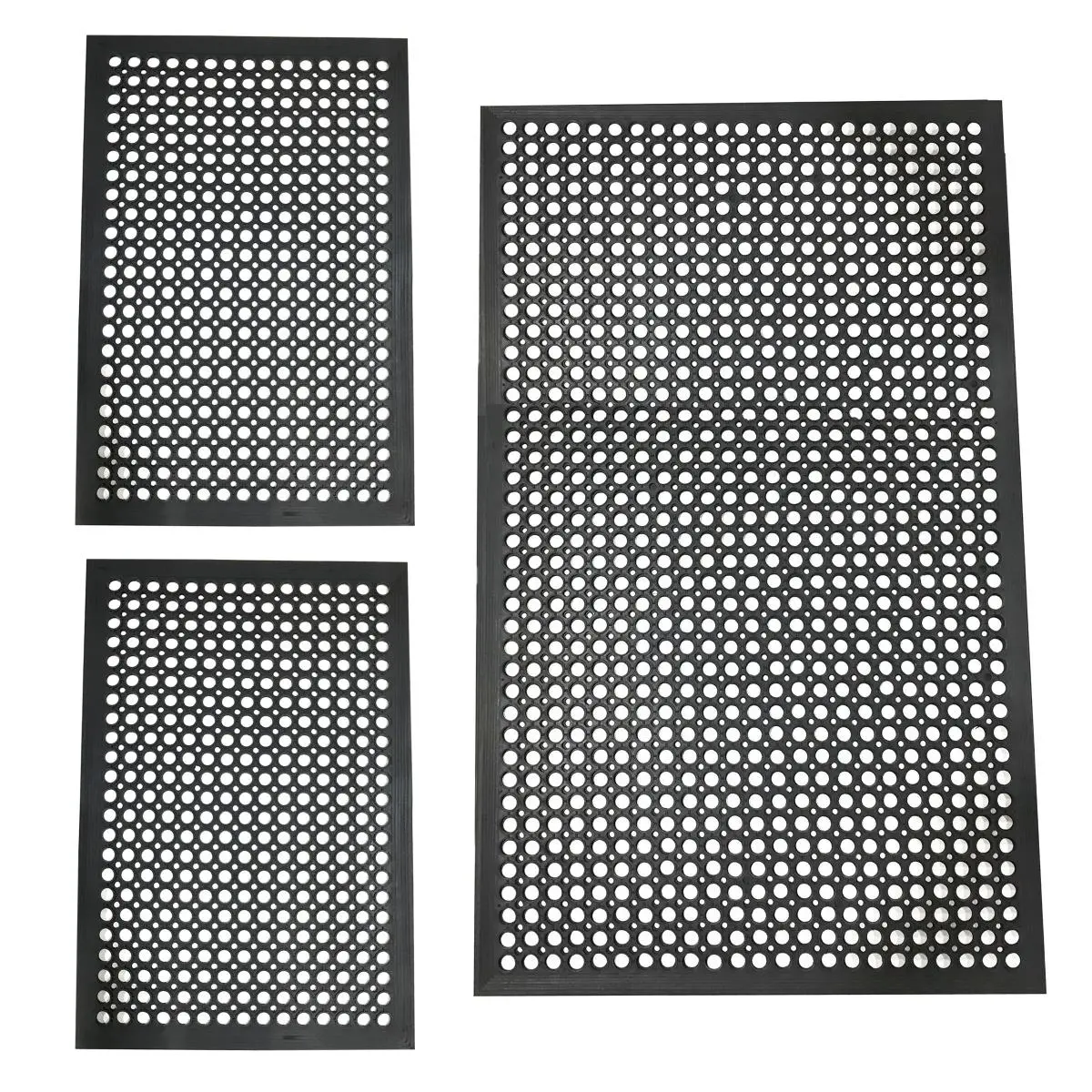 Buffalo Tools RMATKIT 3-Piece Rubber Mat Set - Non Skid Rubber Floor Mats for Musical Instrument Accessory Use, Non Skid Mats