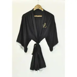 Monogram Cotton Lace Robes
