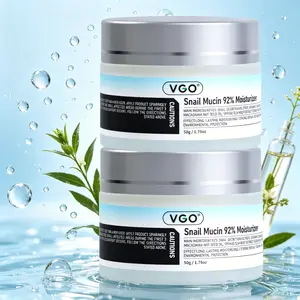 VGO Snail Mucin 92% Moisturizer 50g Daily Face Gel Cream (cremas para la cara) and Vitamin C Facial Serum Essence moisturizer