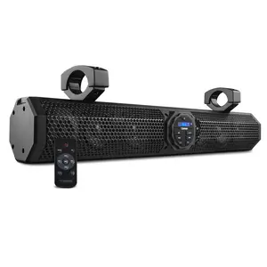 24" Marine Sound Bar Speaker System, 6 Speakers 600 Watts, Bluetooth® v5.0, Rotating Control Panel