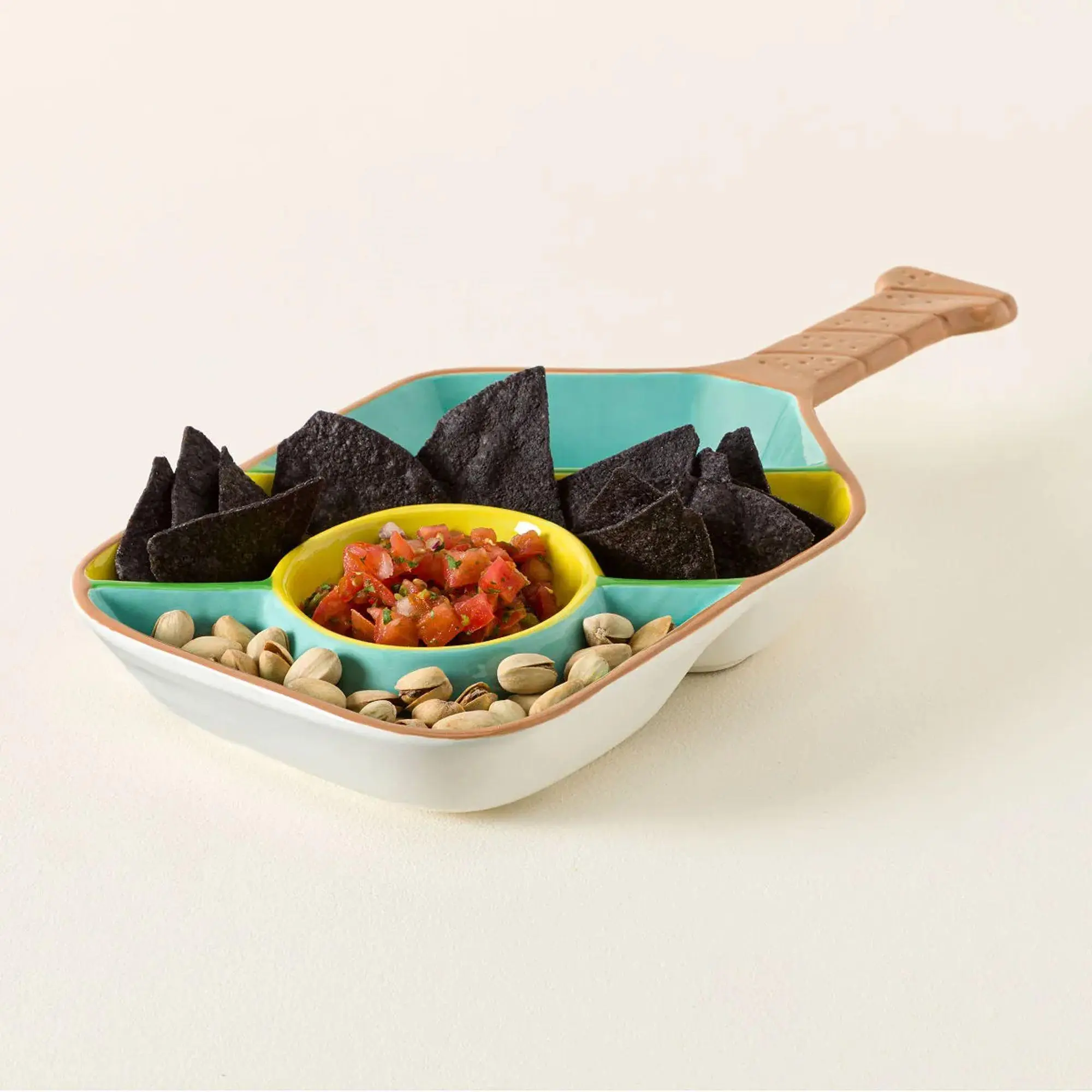 Pickleball Paddle Snack Tray Snackplate Ceramic Pickleball Paddle Snack Tray Snackplate Ceramic