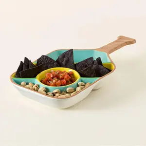 Pickleball Paddle Snack Tray Snackplate Ceramic