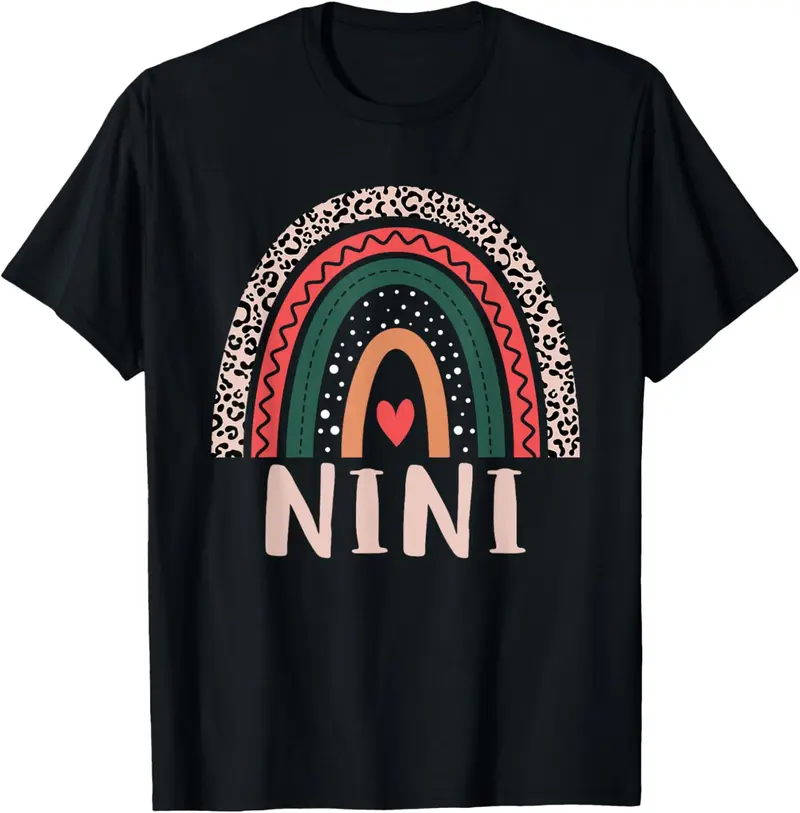 Nini Rainbow Grandma Grandmother Women Mothers Day Nini T-Shirt