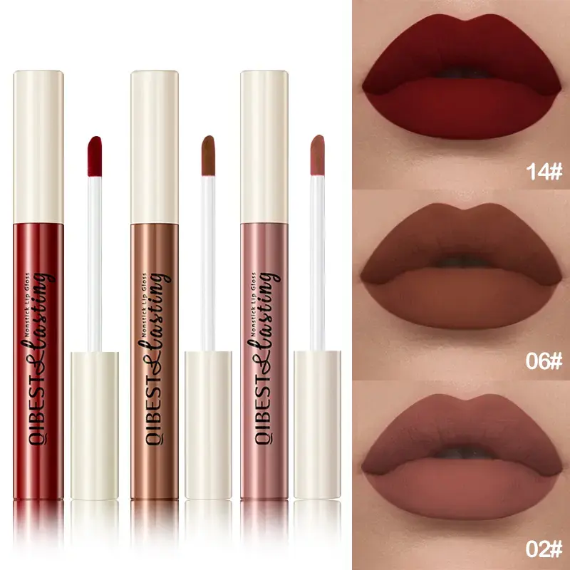 Matte Velvet Lip Gloss, Non-Stick Cup And Non-Fading Full-Coverage Lip Gloss,Suitable For All Skin Types,Multiple Colors To Choose From，Ideal For Everyday Use