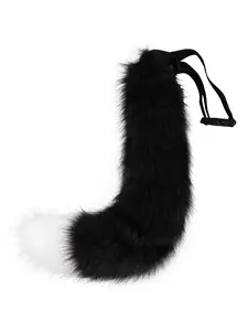 Adjustable Fox Tail Costume Prop, Cosplay Halloween Party Accessory, Realistic Animal Tail Belt, Anime Convention Decoration, Party Decoration Supplies