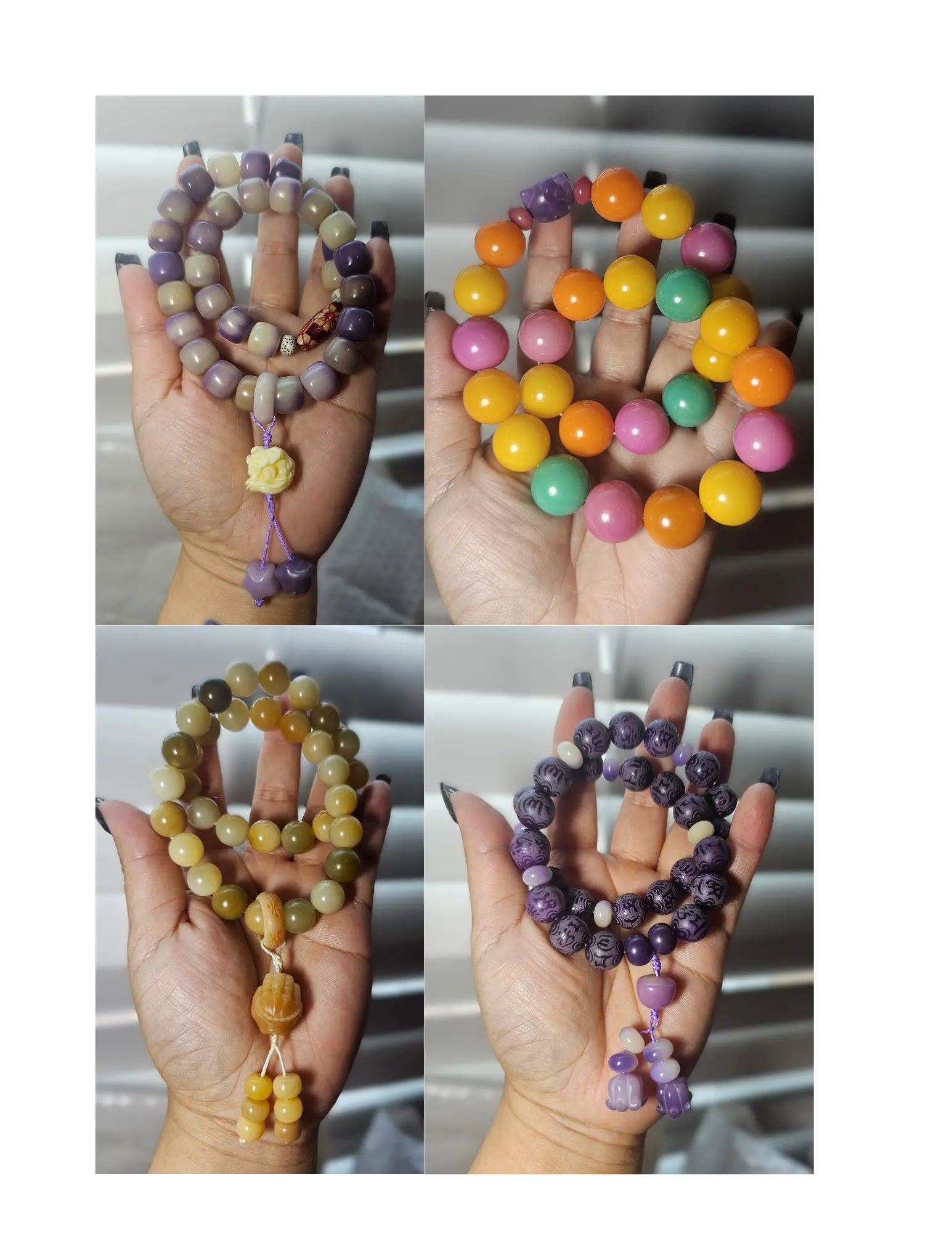 Double Layer Natural Bodhi Bracelets - Assorted Colors and Designs