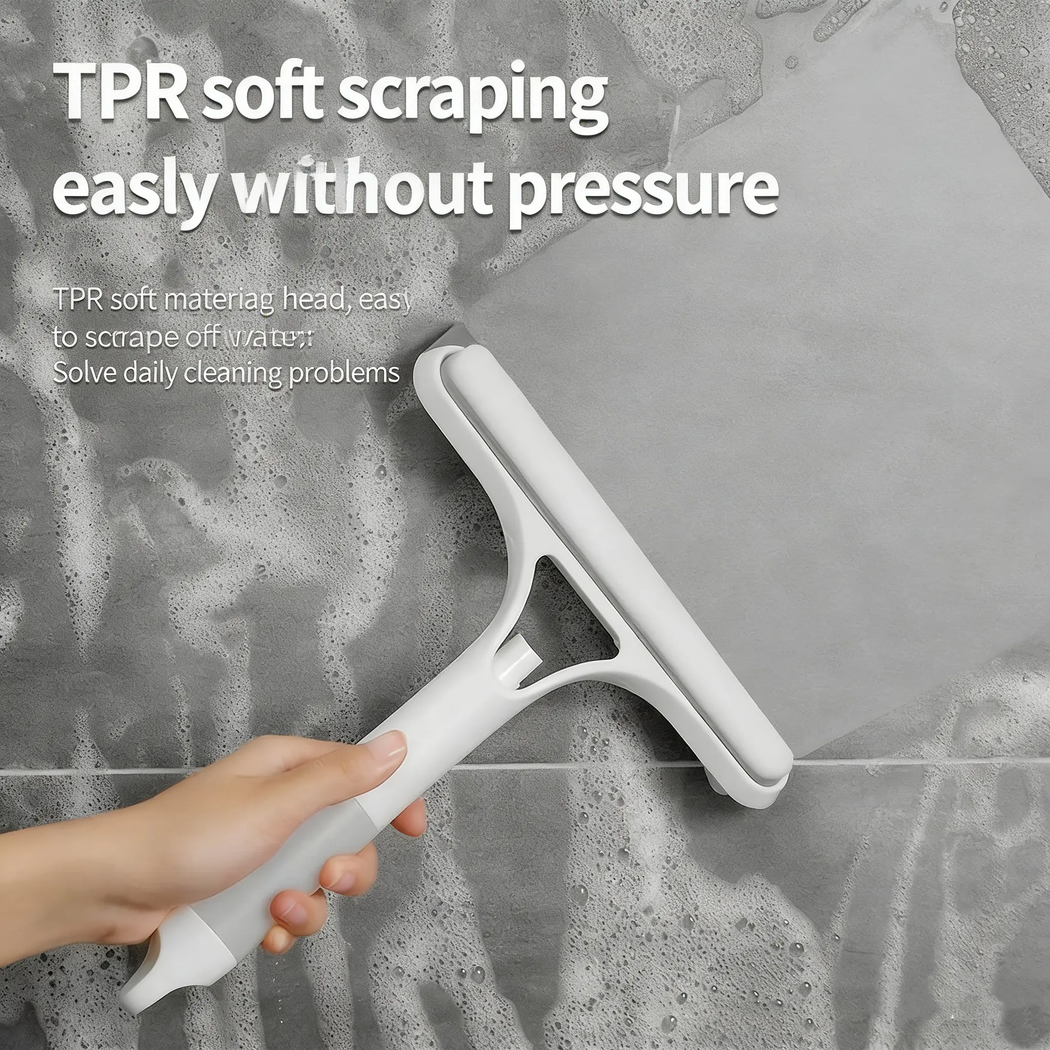3-in-1 Glass Cleaning Squeegee, a multifunctional glass squeegee with a spray nozzle that combines a squeegee with a spray function—perfect for cleaning shower glass, mirrors, cars, and for general household cleaning. A versatile glass cleaning toolr