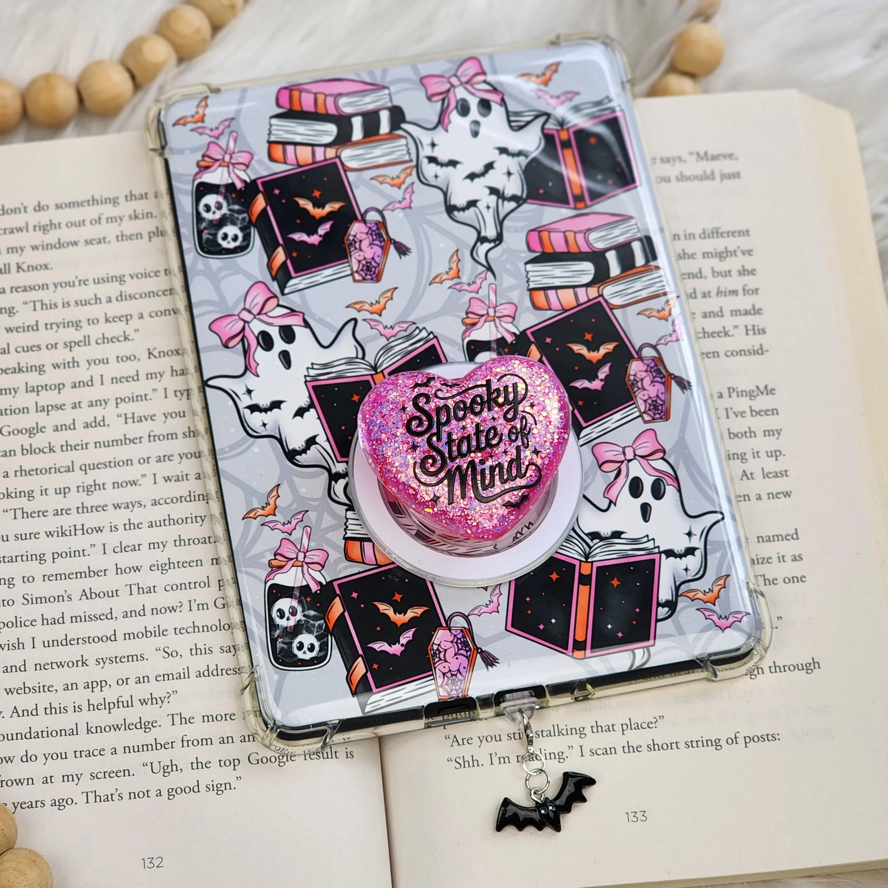 Kindle Accessories Set | Spooky State of Mind Reading Ghouls | Insert, Grip & Charm
