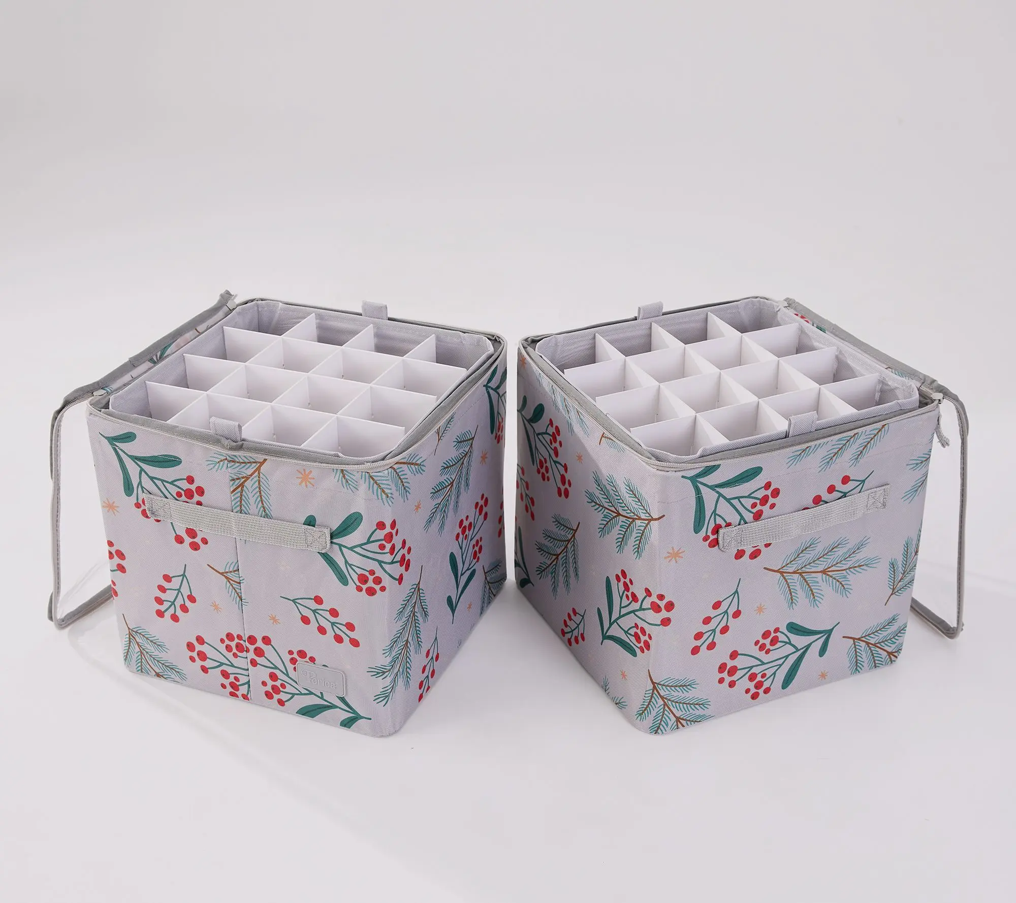 Periea Set of 2 64-Piece Collapsible Ornament Boxes