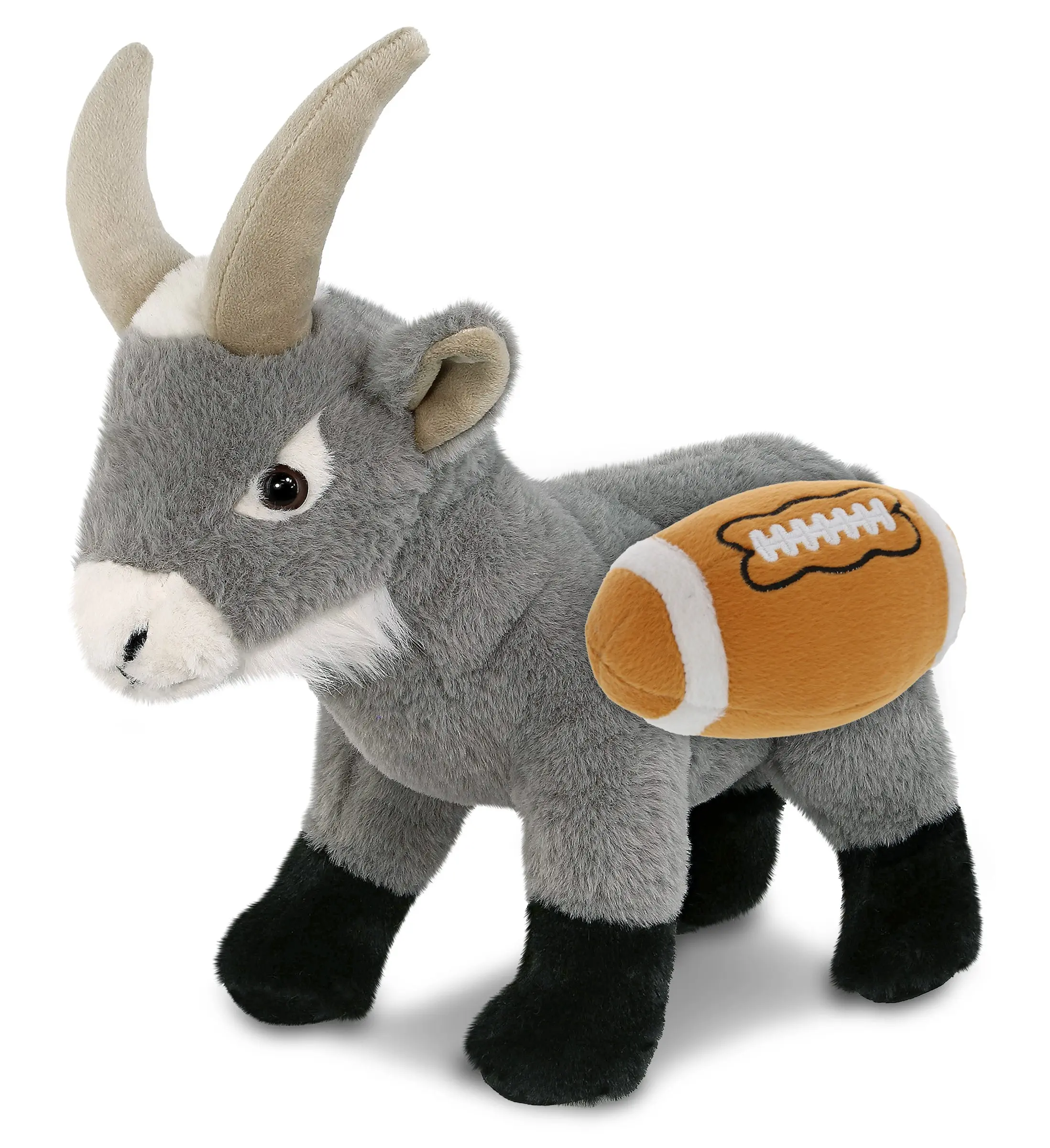 SUPER-SOFT PLUSH - GREY GOAT 12" WITH FOOTBALL PLUSH