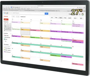 27 inches Touchscreen Digital Calendar & Wall Planners, Smart Whiteboard Calendar for Chore Chart & Work Schedule, Built in Speakers and Camera, Include Wall Mount & Desk stand
