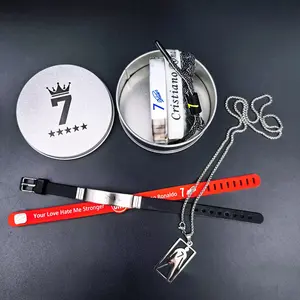 Premier League Soccer Star Number 7 Fan Gift Set - Fans' Choice Wristband, Bracelet, Necklace for Sports Enthusiasts