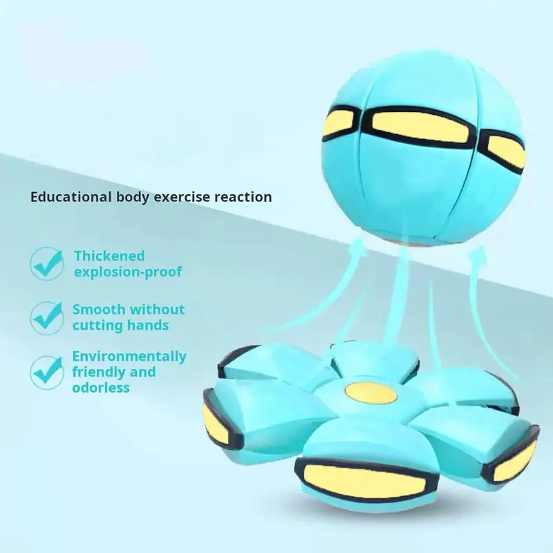 Magic Ball, Magic Meta Ball,Children's Bouncing Ball Magic Flying Saucer Bouncy Ball for Parent-child Interaction Flat Ball Disc Toy Educational Body Exercise Reaction Thickened Explosion-proof Smooth - Play